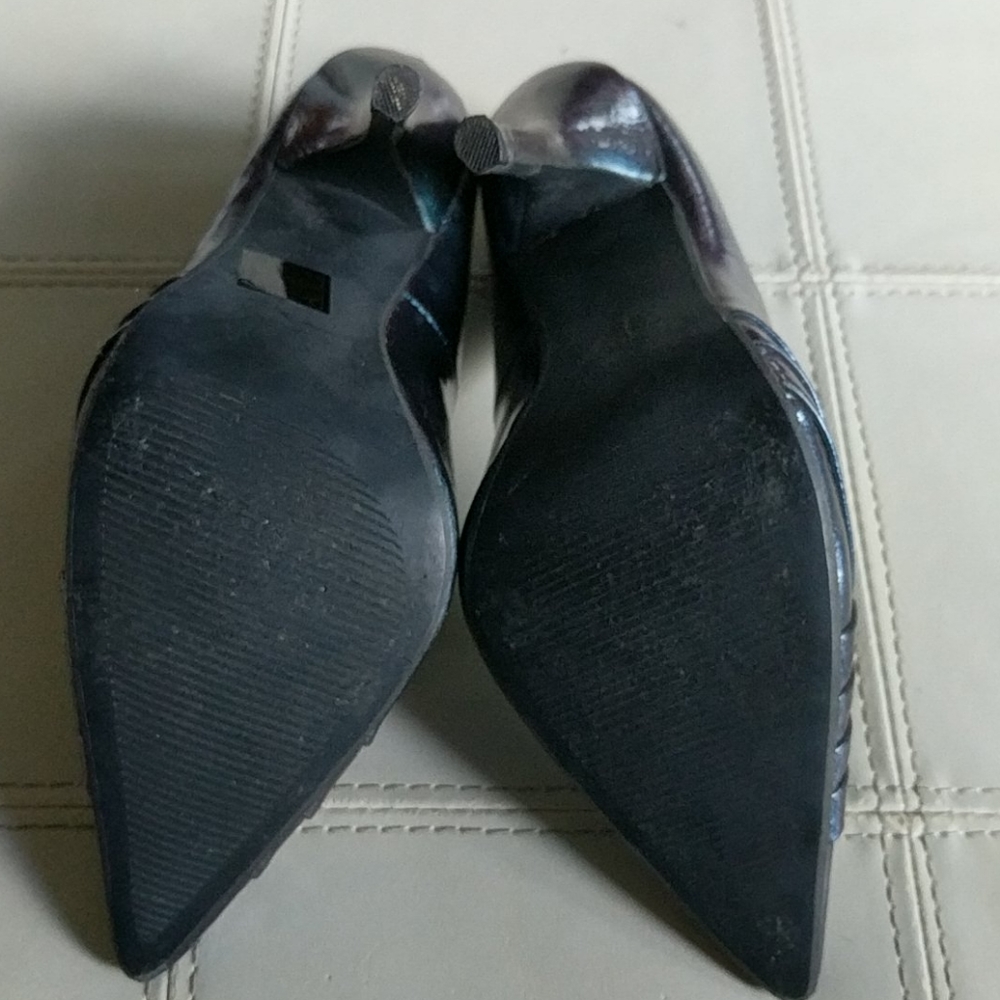 ❄️ Metallic Blue Purple High Heels - Picture 4 of 5